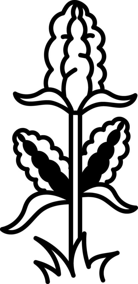Drawing style icon depicting corn plant vector