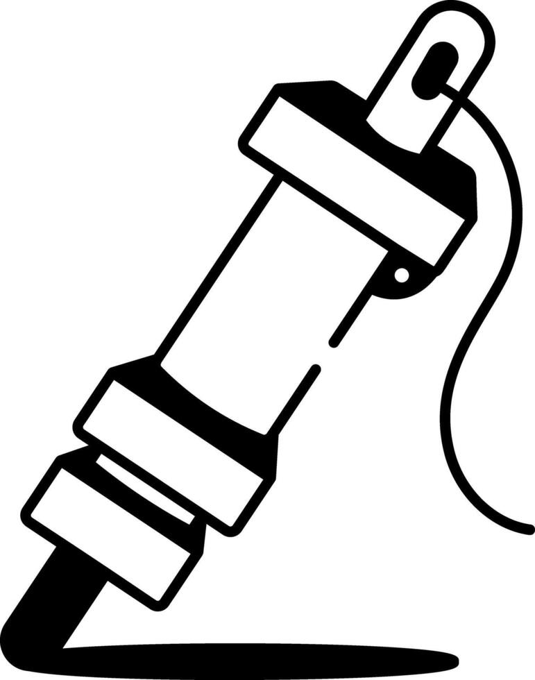 A doodle icon showing electric cattle prodder vector