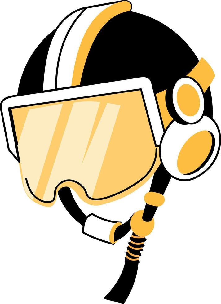 A hand drawn illustration of a helmet vector