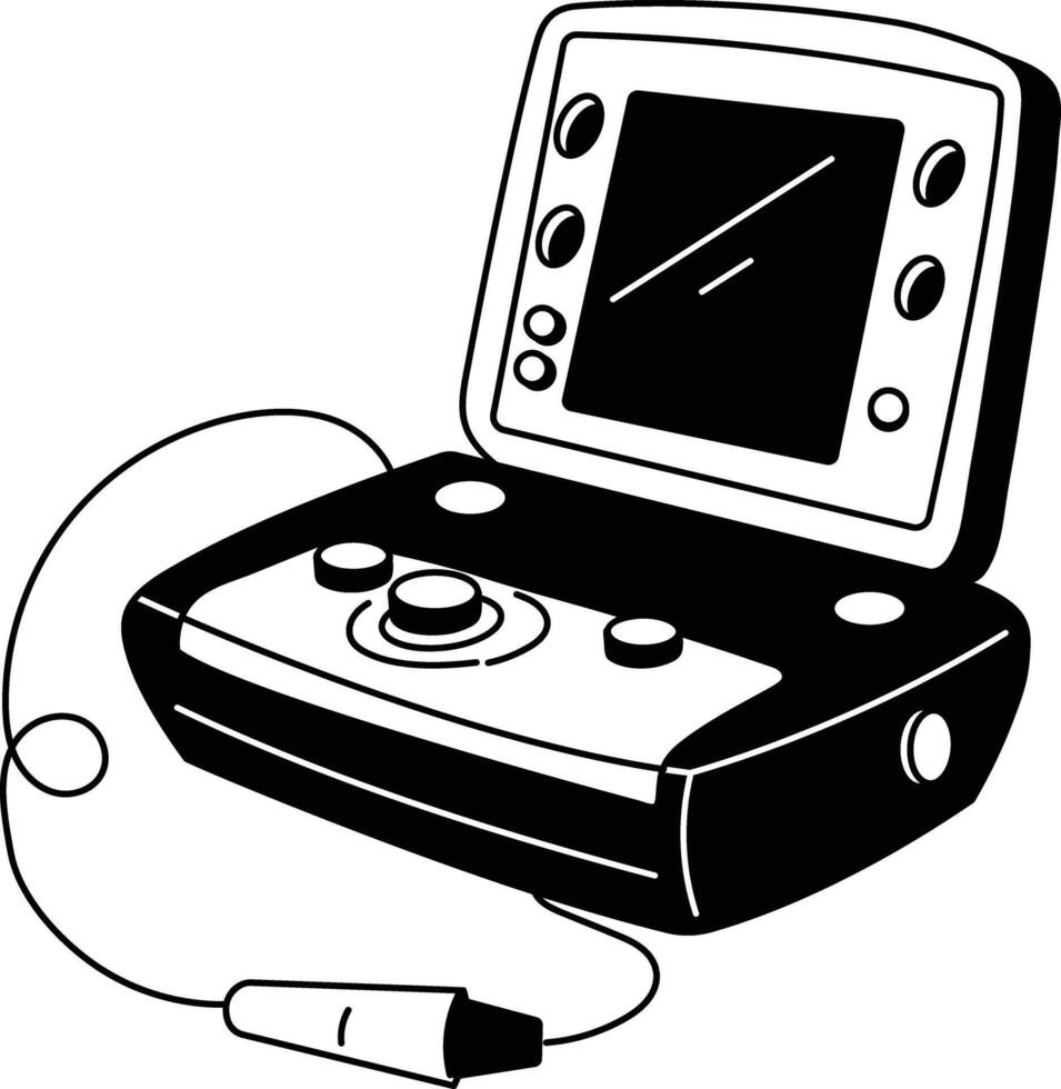 Doodle style illustration of dental machine vector