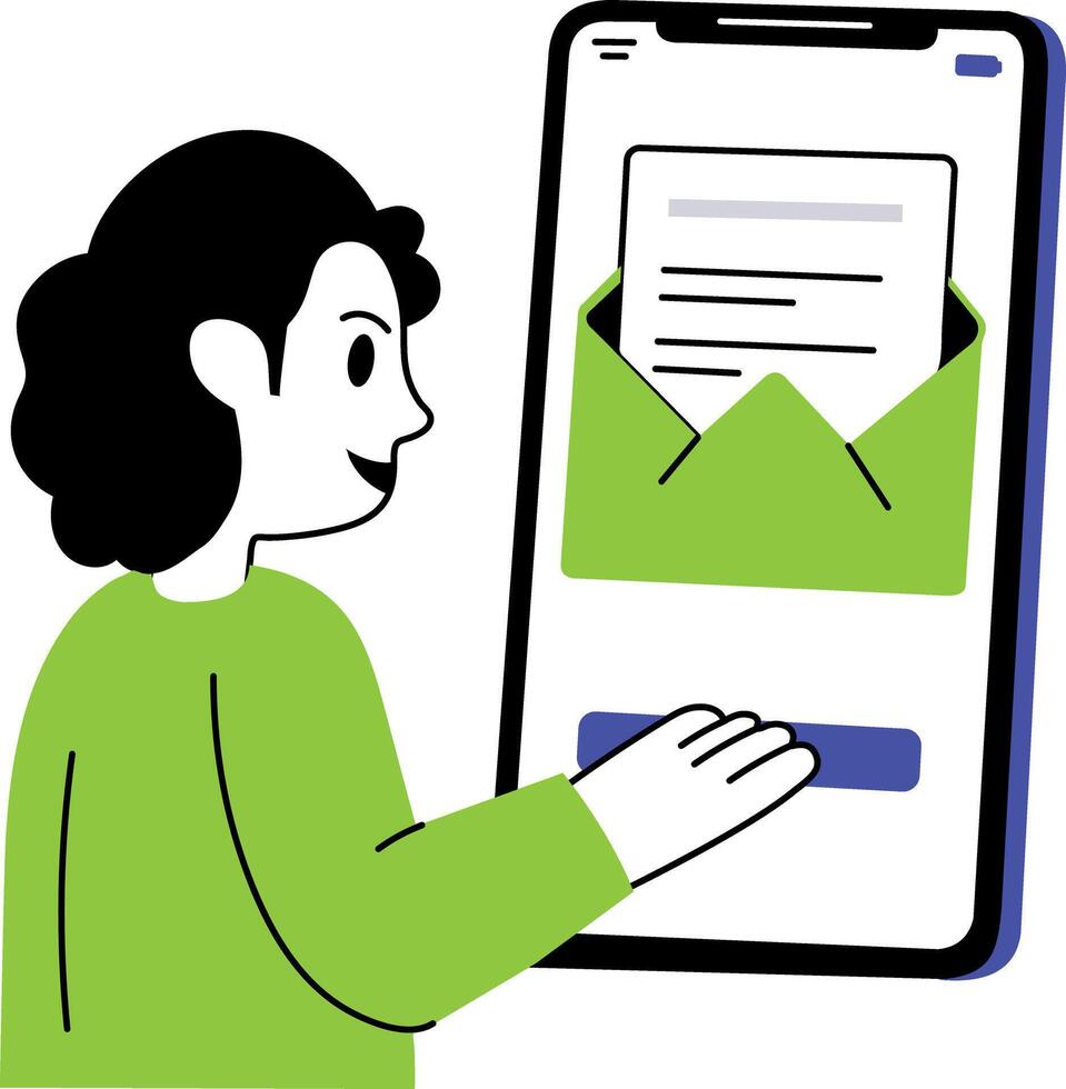 A hand drawn style illustration of newsletter vector