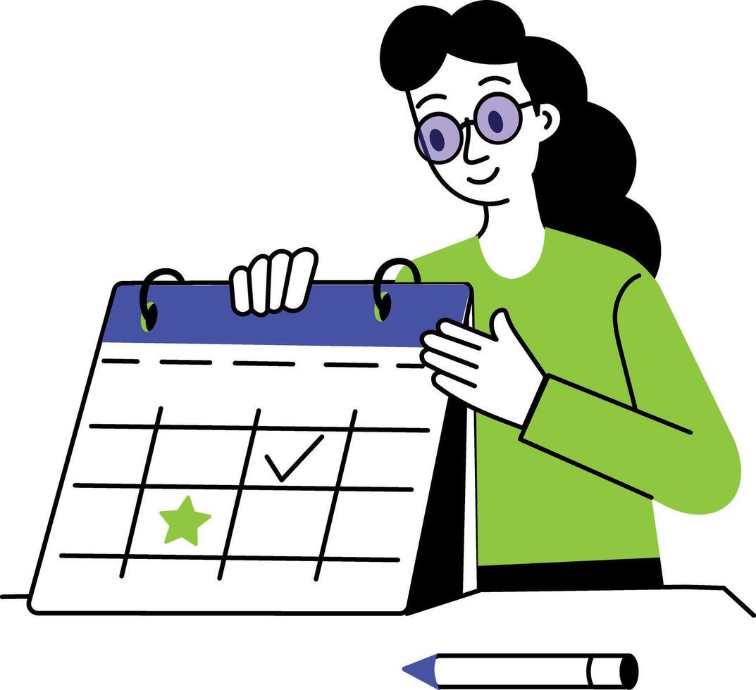 A hand drawn style illustration of installment plan vector
