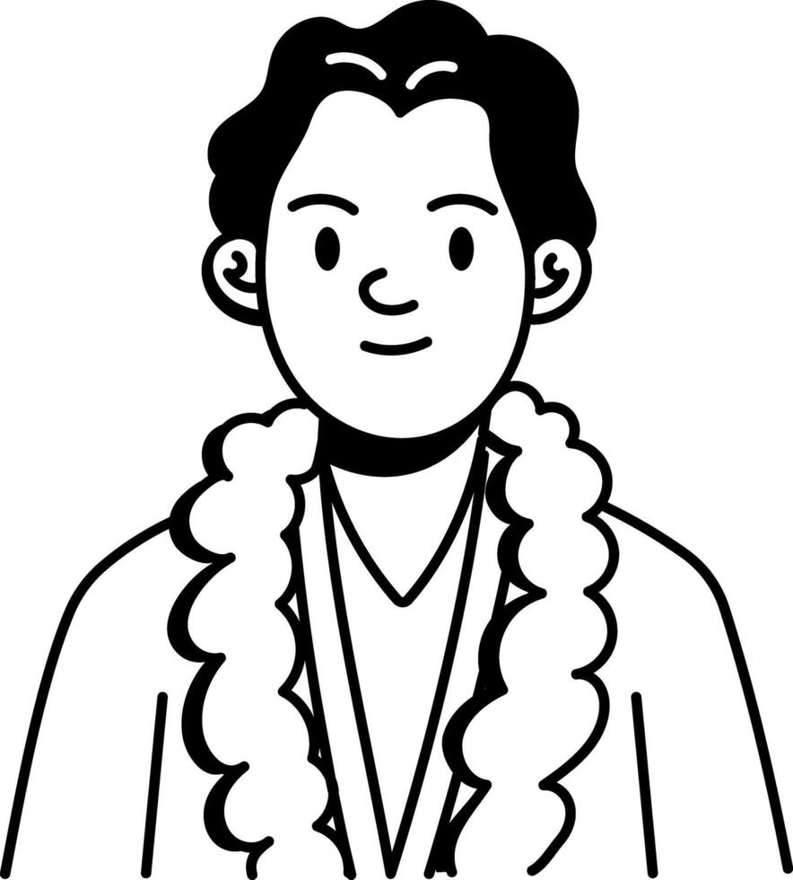 A drawing style icon of lei garland vector