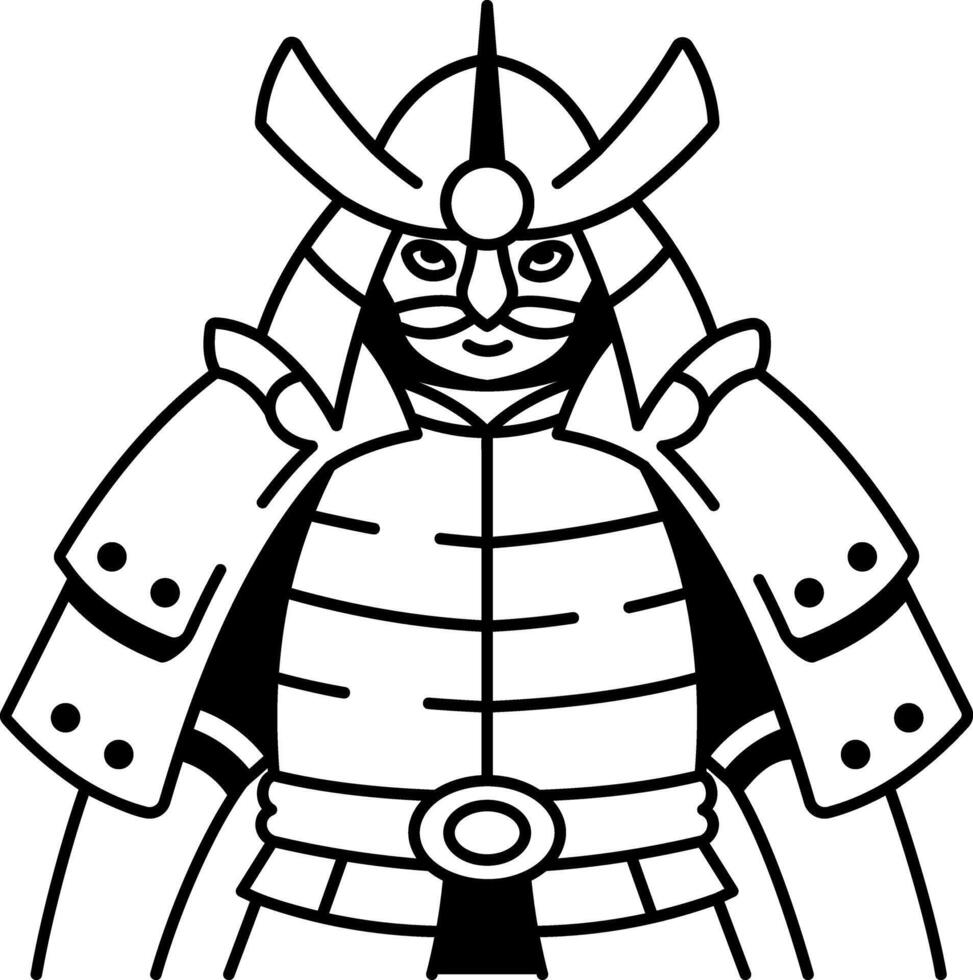 A sketchy style icon of hawaii warrior vector