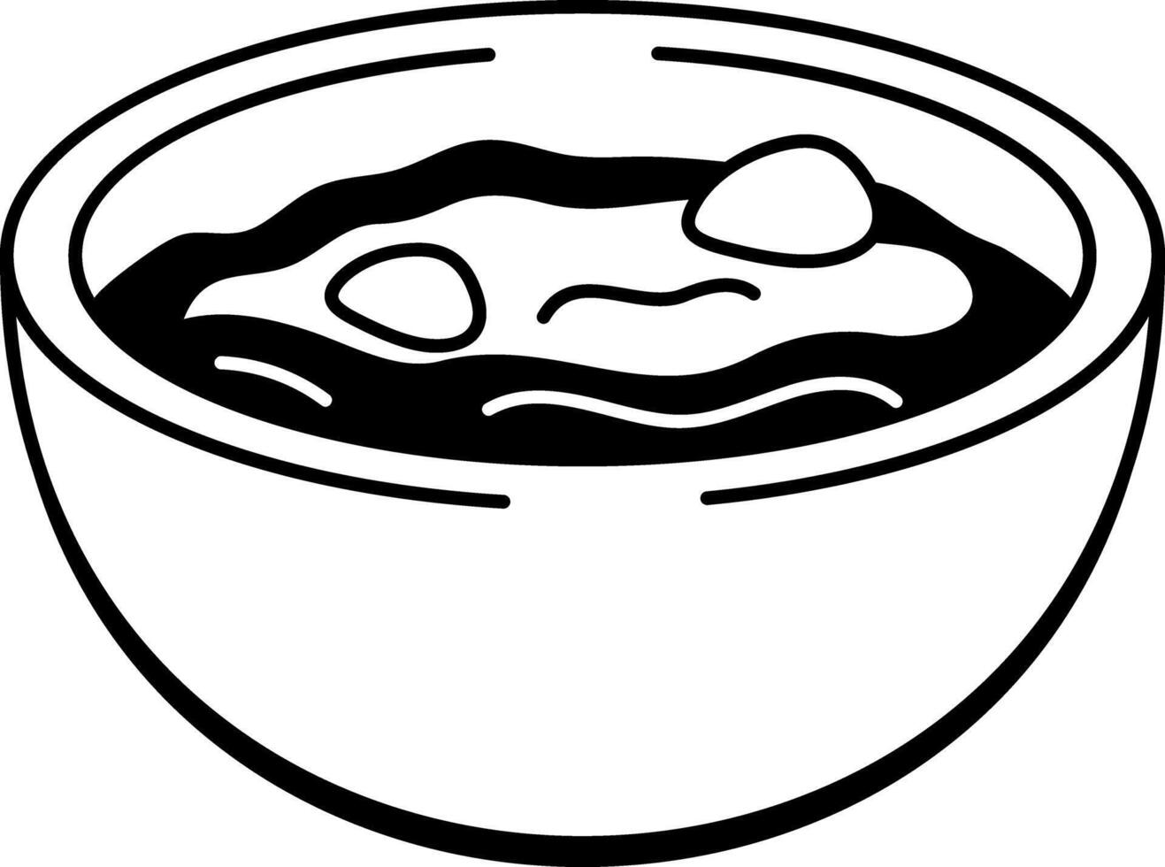 A hand drawn style icon of bowl vector