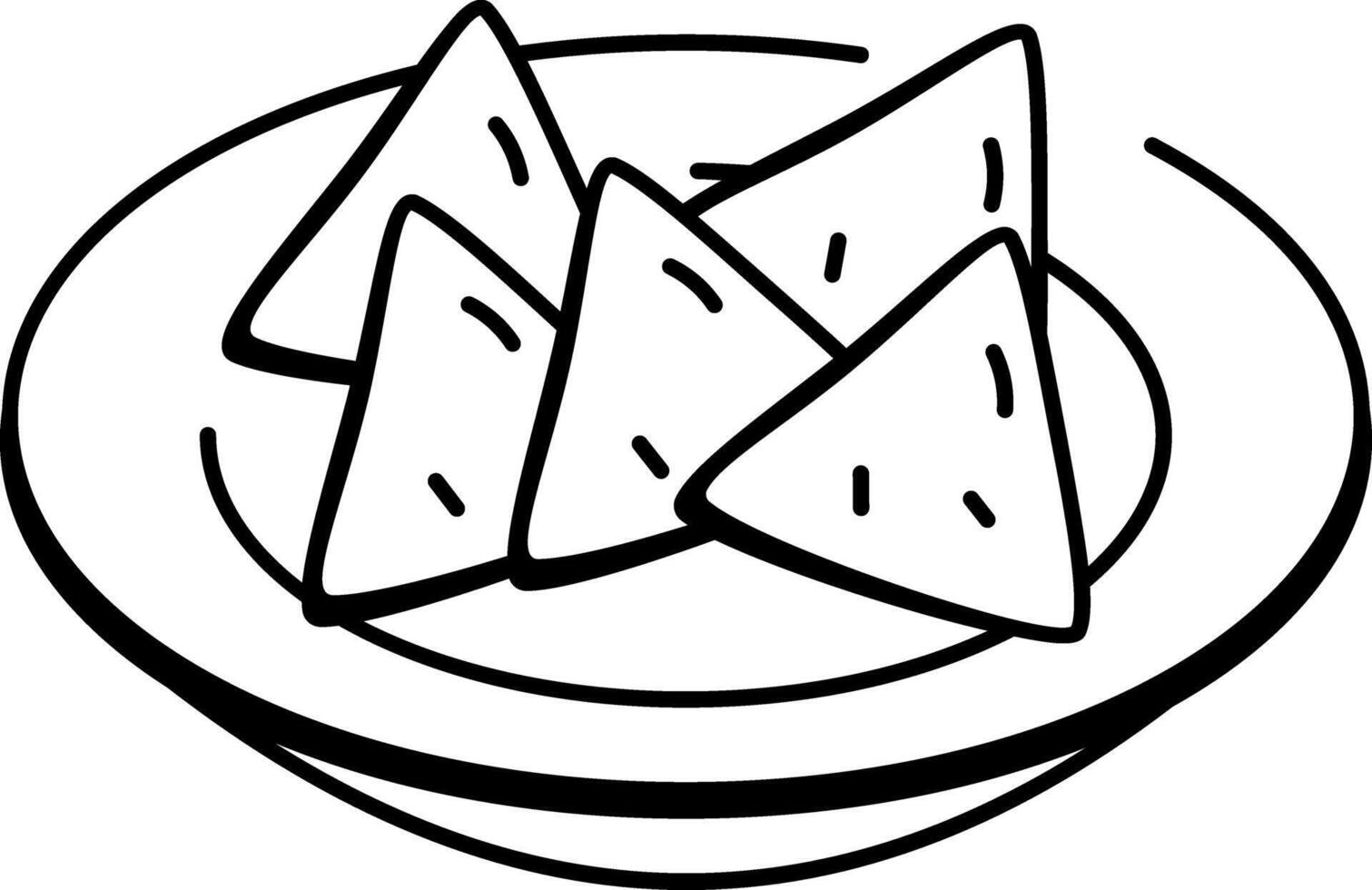 A drawing style icon of nachos vector