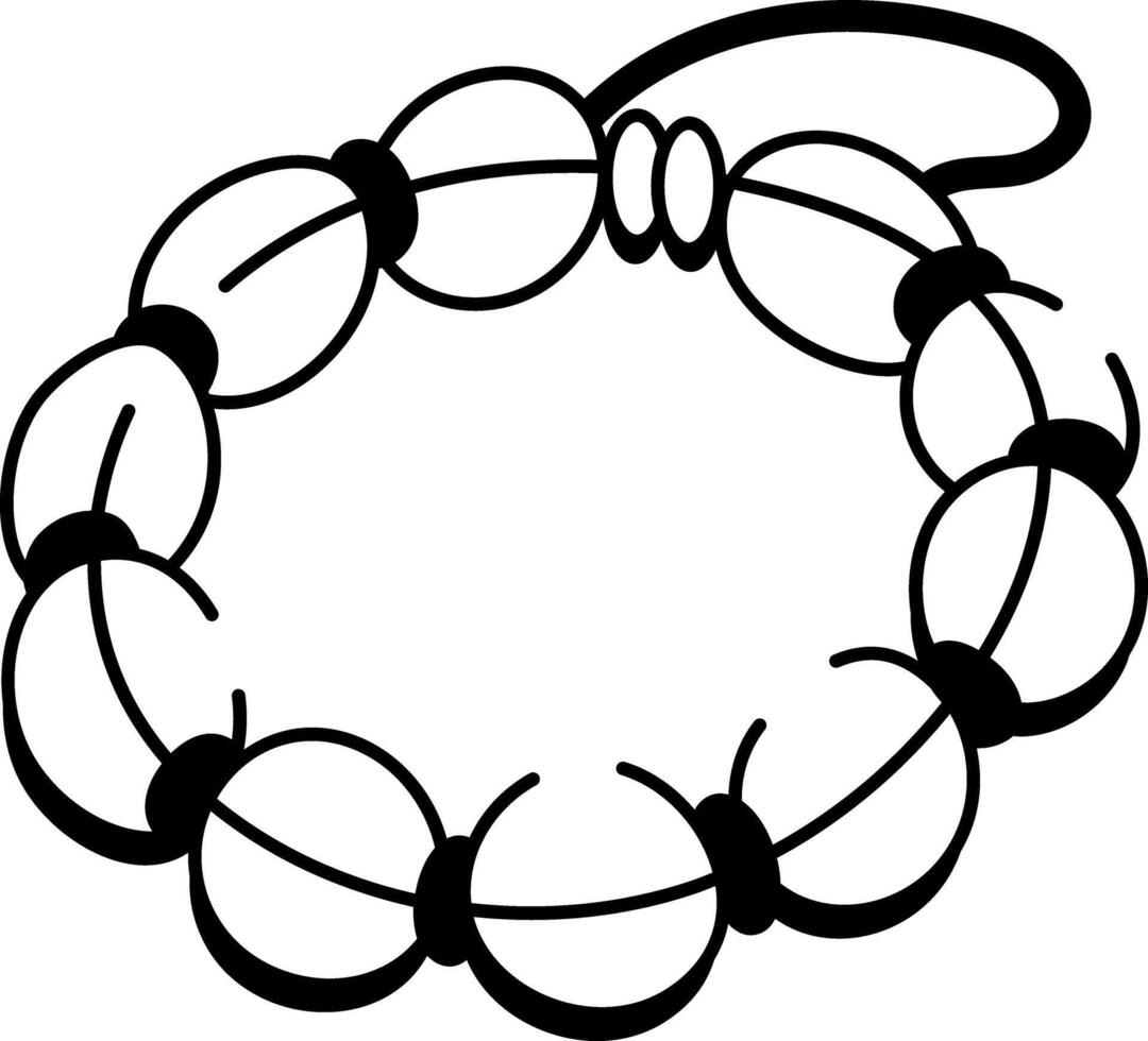 A sketchy style icon of kukui bracelet vector