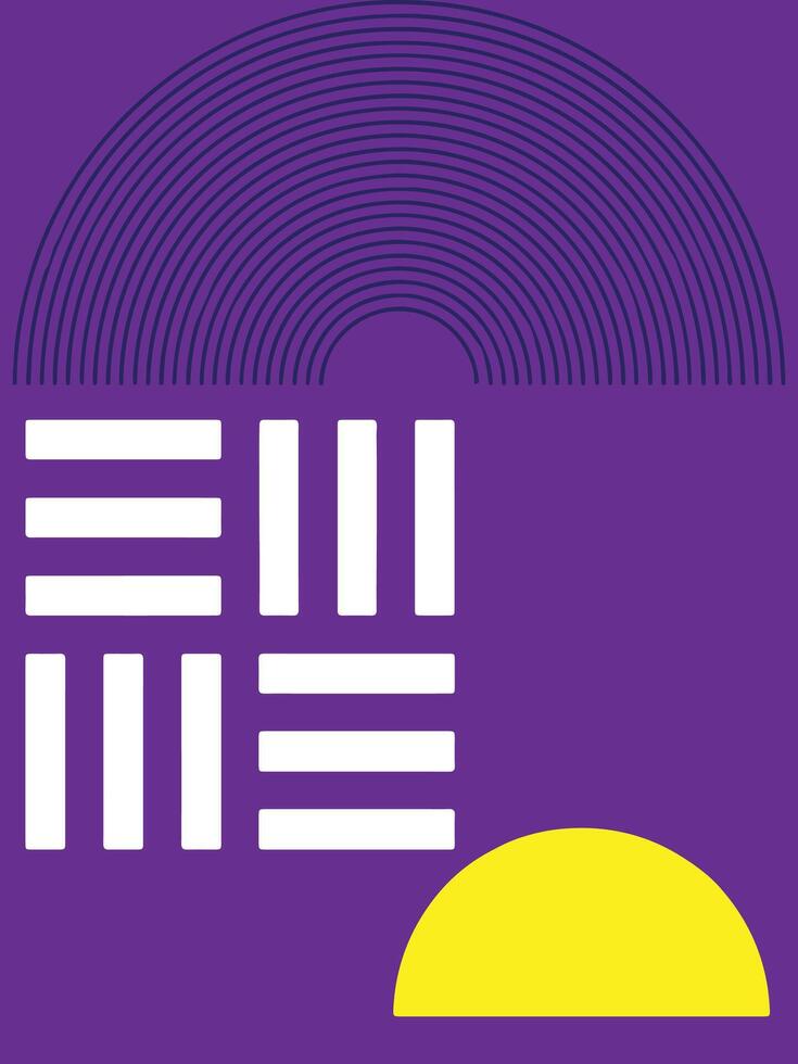 Symmetrical Abstract Art with Shapes vector