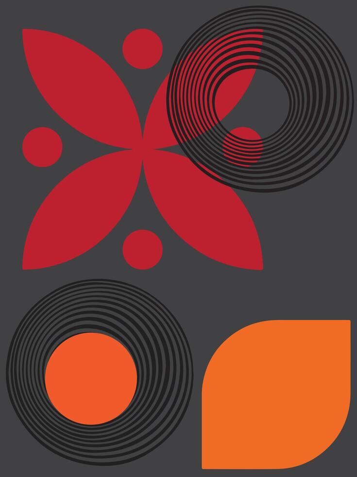 Dynamic Abstract with Clean Geometry vector