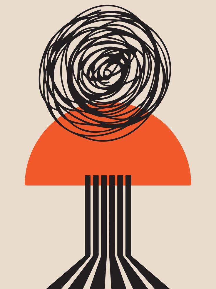 Futuristic Geometric Abstract Design vector