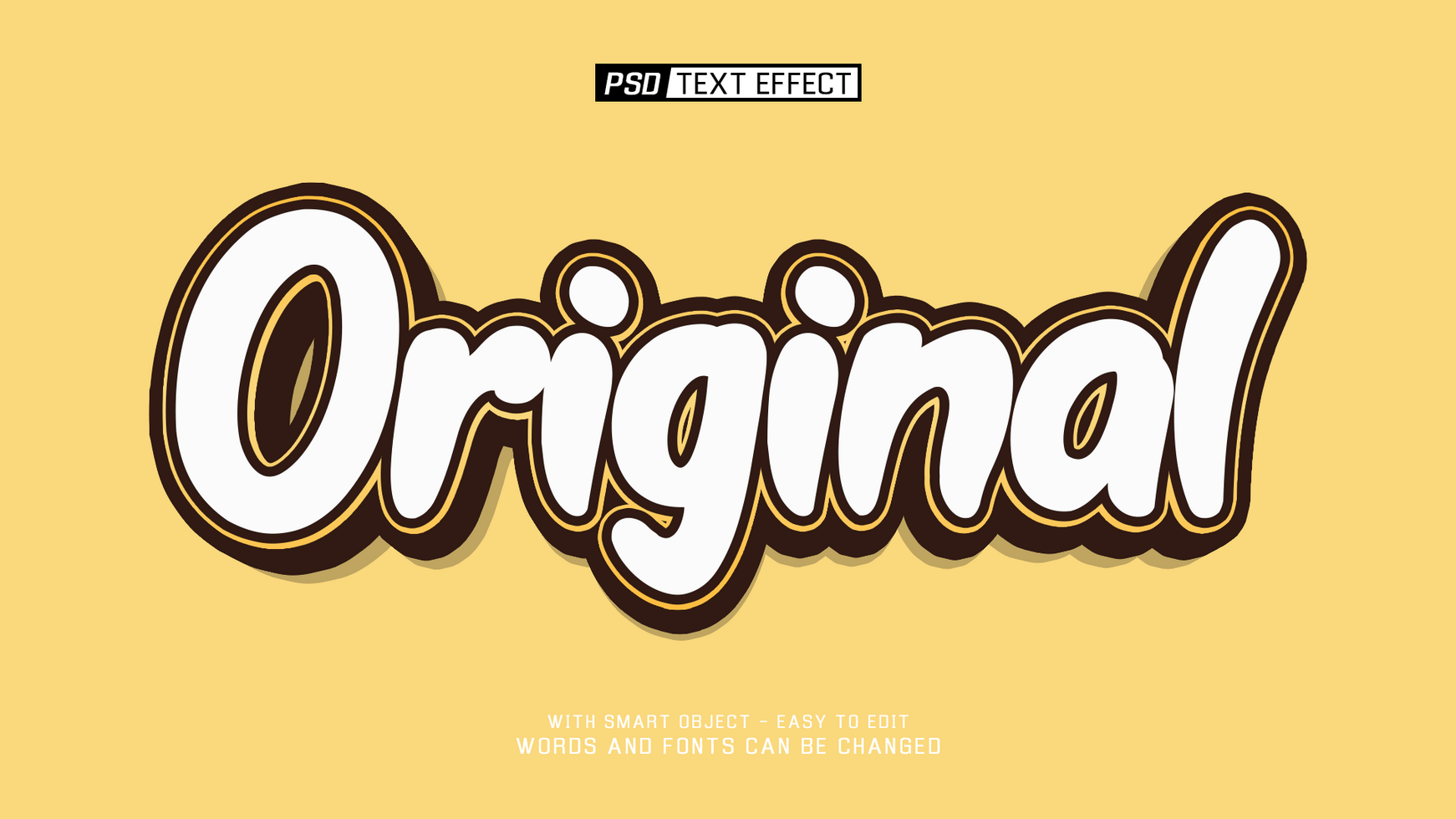 original 3d text effect psd