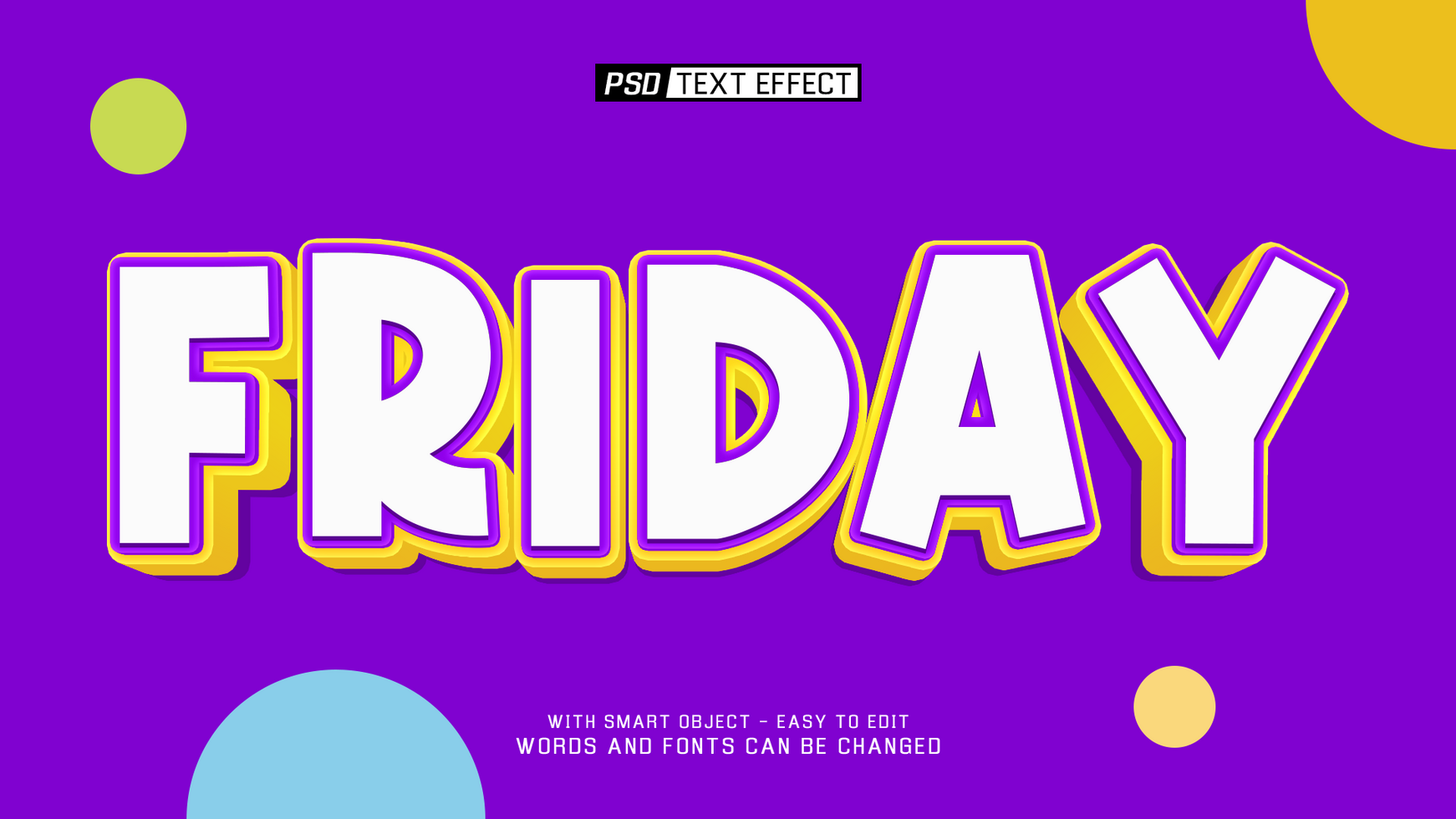 friday 3d text effect psd