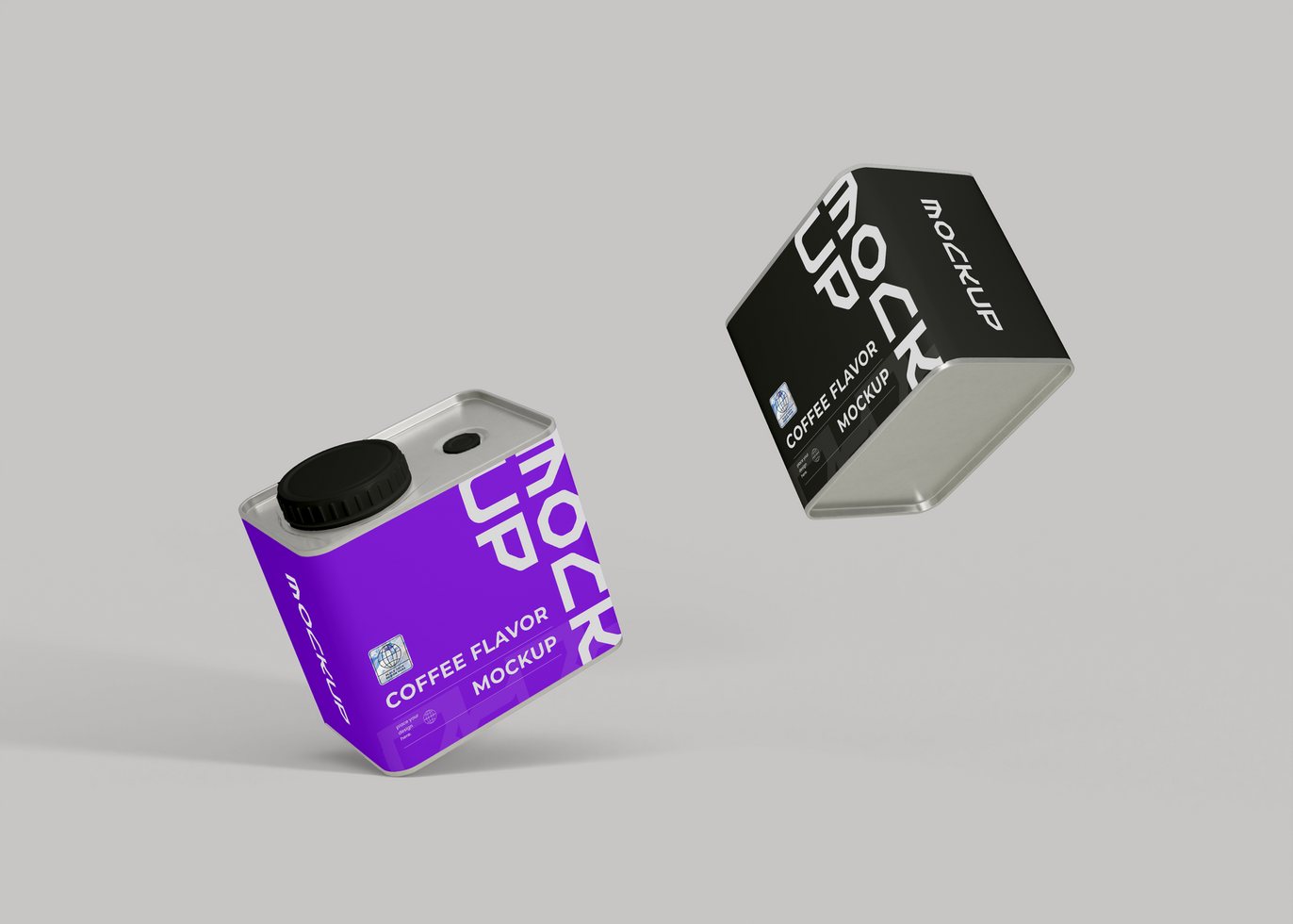 Premium Coffee Can Box Mockup for Branding Presentation psd