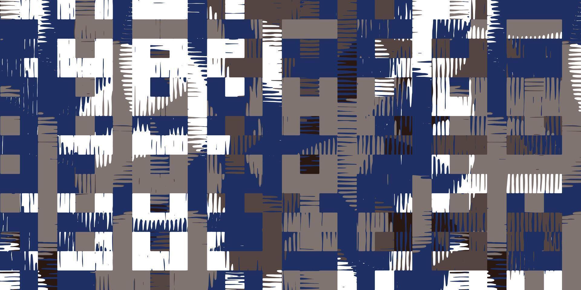 Crafted hand drawn brush lines abstract basketry stripes pattern, Japanese and ethnic tribal wood carving, engraving, bamboo weaving texture background, irregular graphic for textile, carpet, fashion vector