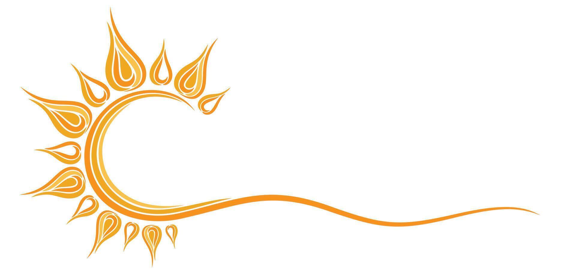 A stylized symbol of the summer sun. vector