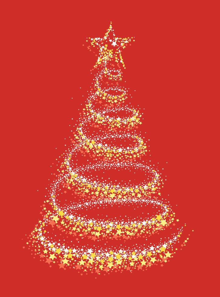 A greeting card with Christmas tree. vector
