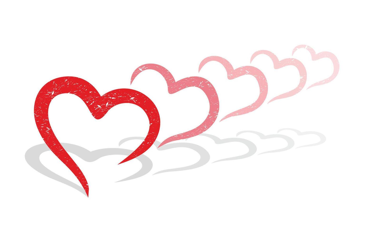Logo of red hearts. vector