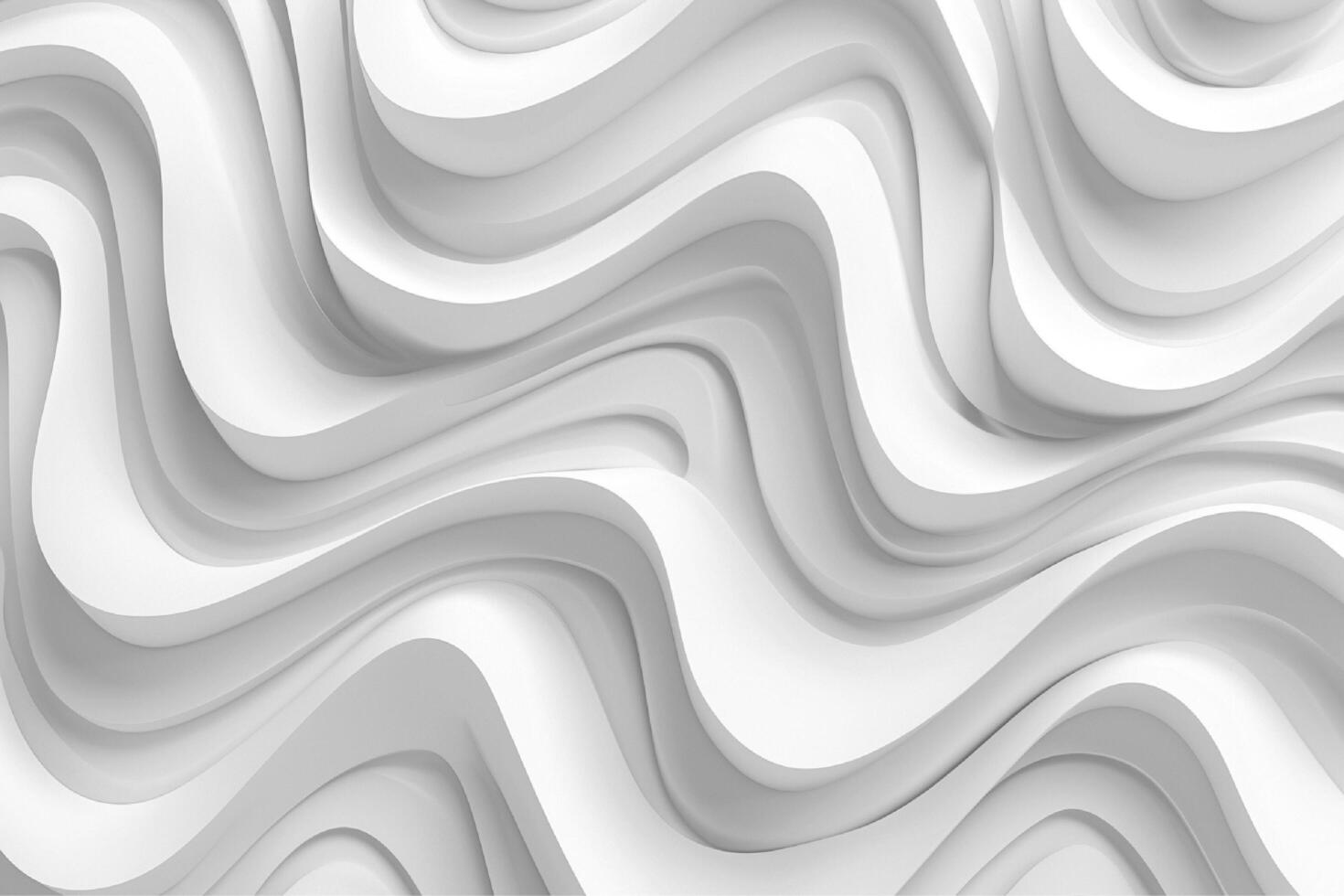 White color abstract wavy background with paper cut style photo