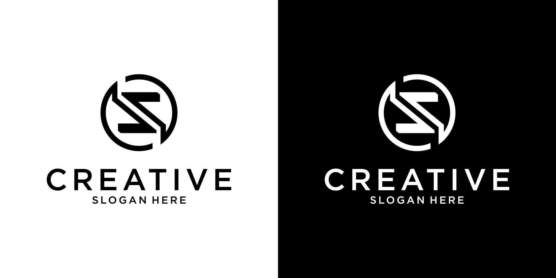SS or S initial letter logo design concept vector