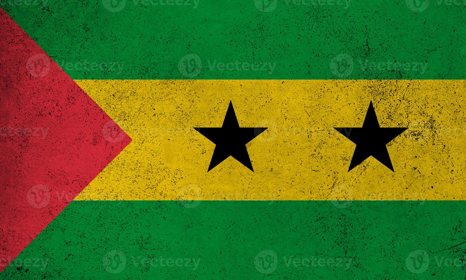 Flag Sao Tome and Principe grunge texture photo