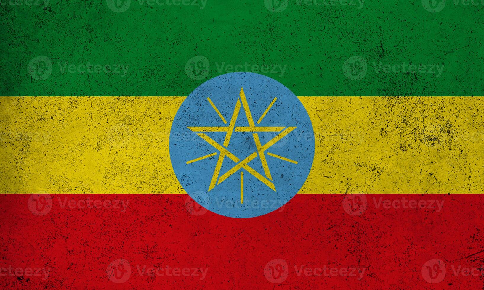 Flag Ethiopia grunge texture photo