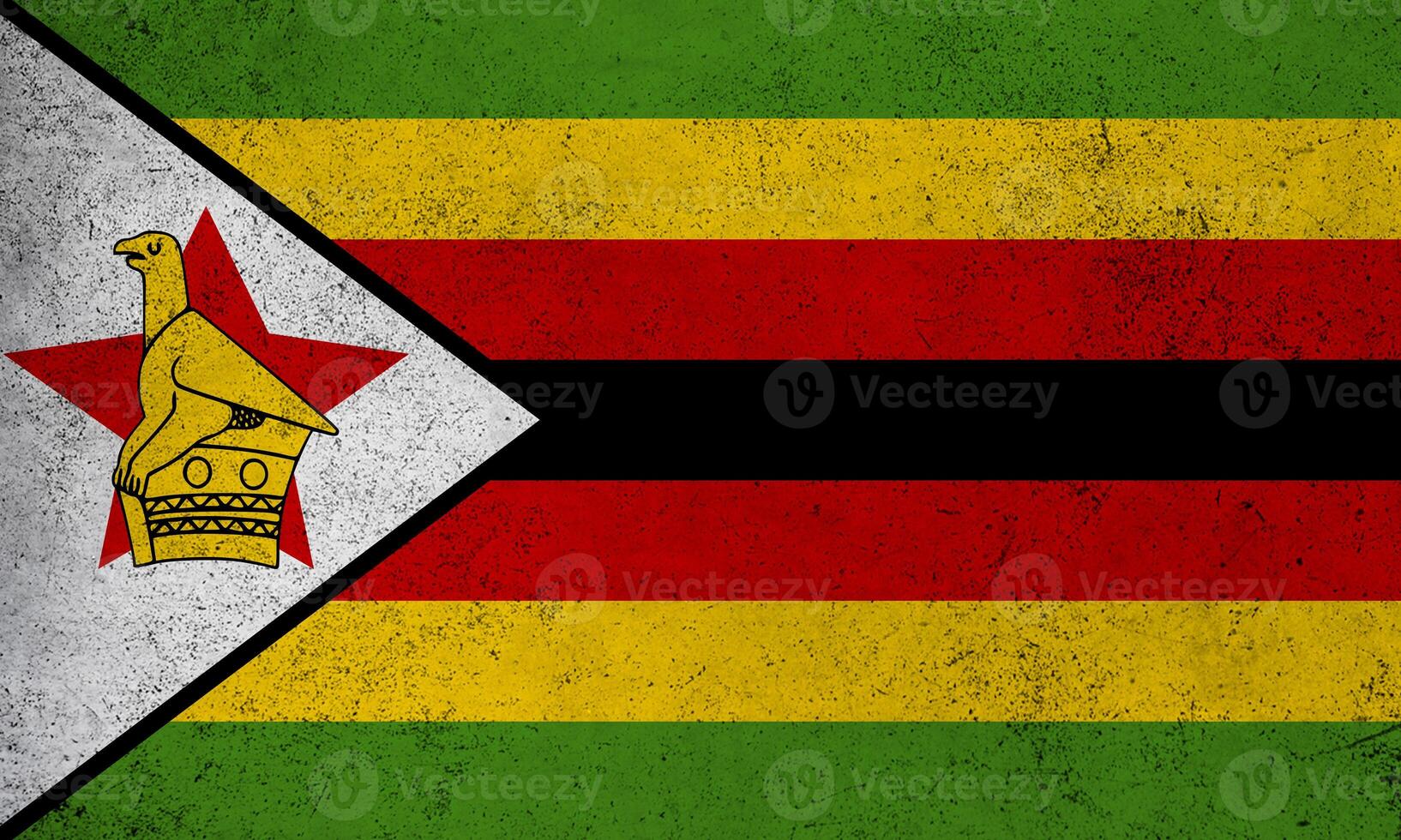 Flag Zimbabwe grunge texture photo