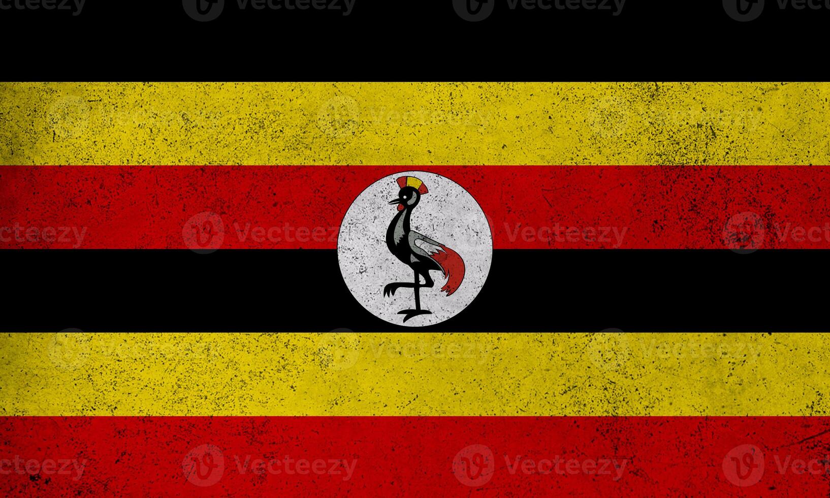 Flag Uganda grunge texture photo