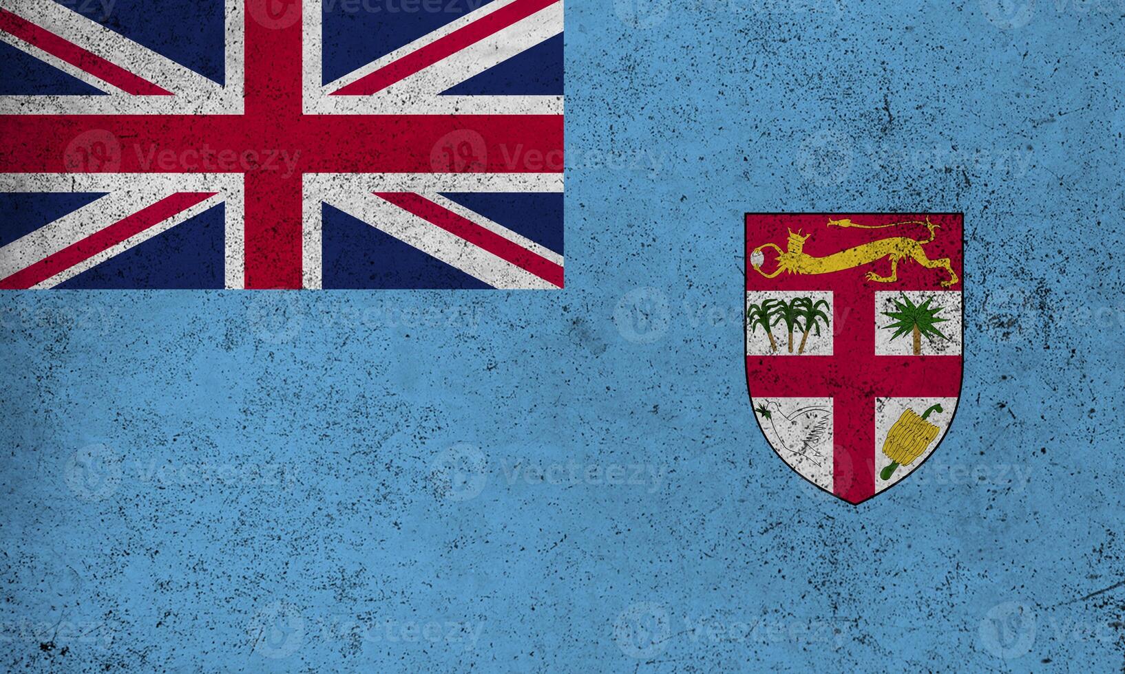 Flag Fiji grunge texture photo