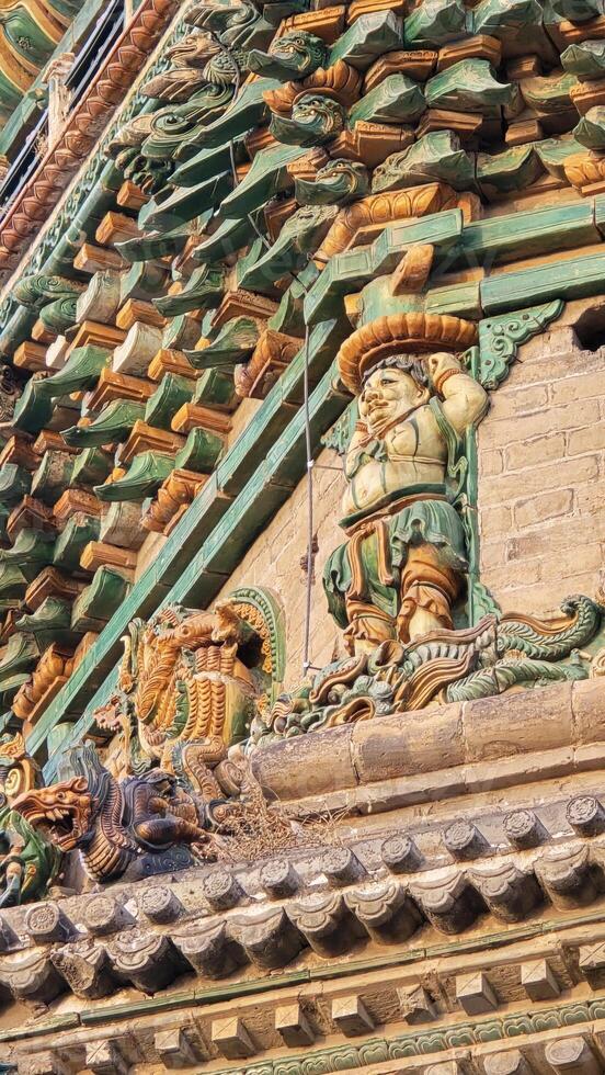 Intricate Chinese Temple Architectural Detail photo