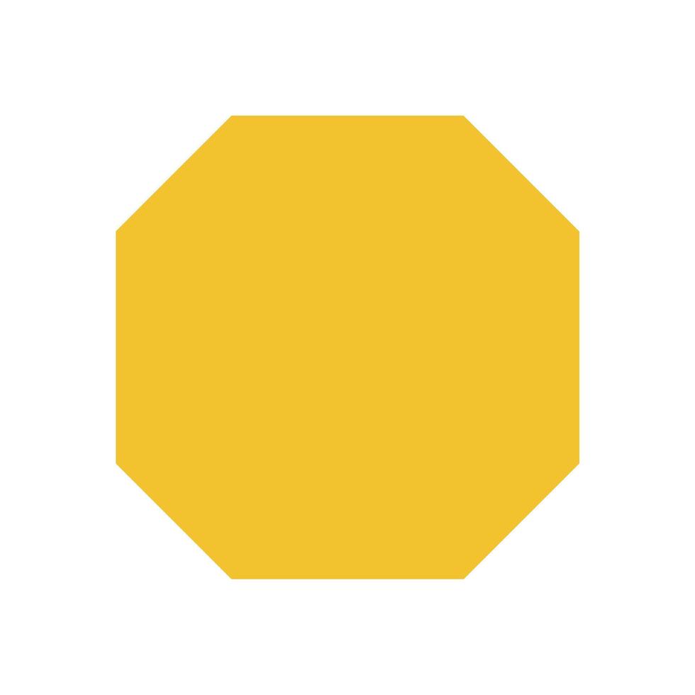 Bold hexagon shape. Flat abstract element in vibrant color. Modern brutalism style, graphic icon for contemporary design, decoration, and digital art projects. vector