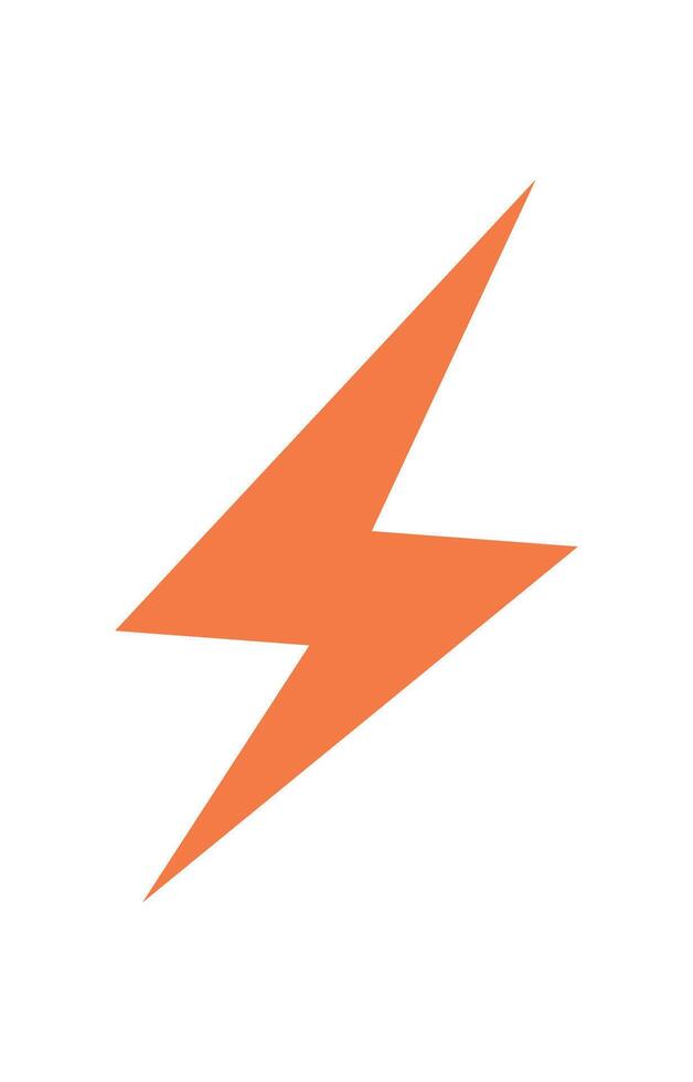 Bold lightning icon. Modern abstract shape of energy. This design features a striking element of brutalism, creating a contemporary visual style. Perfect for graphic projects and y2k aesthetics. vector
