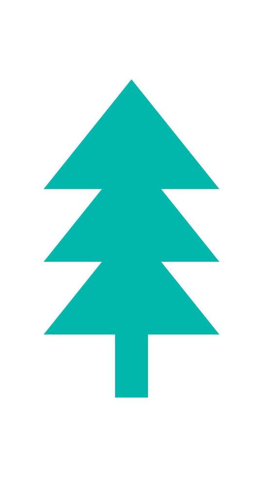 Modern triangle tree icon. Abstract symbol of a tree shape. Flat design element, brutalist style, y2k aesthetic. Suitable for contemporary graphic projects and minimalist illustrations. vector