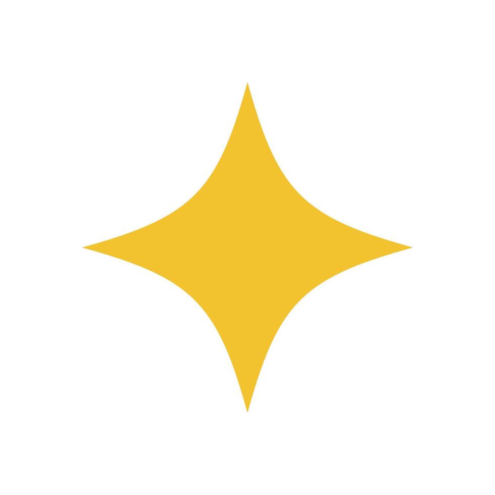 Bold star shape. Iconic geometric figure. Abstract element, contemporary style, y2k aesthetic. Perfect for modern projects and flat graphic illustrations. vector