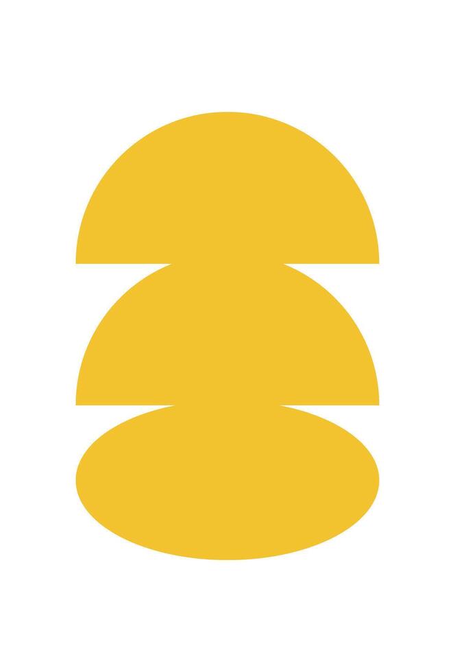 Bold abstract brutalist shape. Modern oval figure and minimal icon design. This geometric element captures the essence of y2k style, perfect for contemporary graphic projects. vector