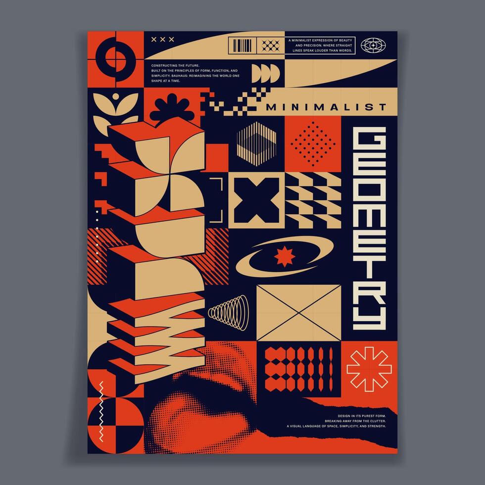 Abstract Minimalist Poster Design Template vector