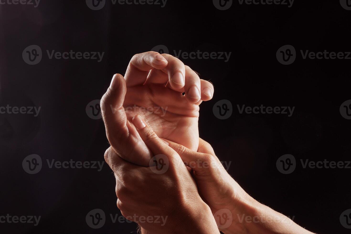 Detailed hand massage focusing on pressure points for relaxation and energy balance. photo