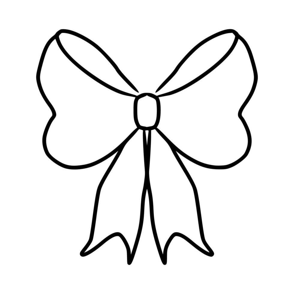 bow isolated on white background, ribbon boe, hair ribbon vector
