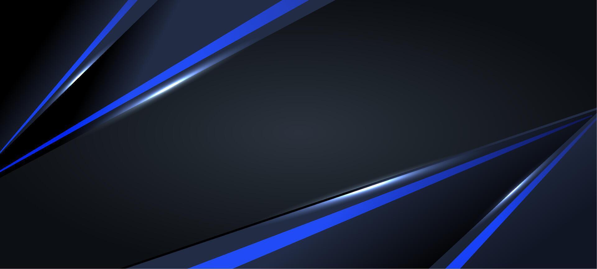 Modern blue and black template black strip line diagonal with border blue with copy space Technology style vector