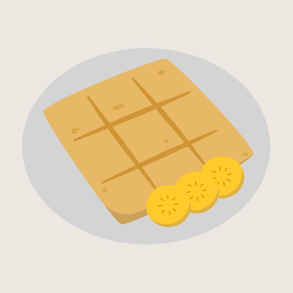 Thai roti banana dessert sweet snack flatbread traditional Asian street food breakfast is delicious and popular treat often enjoyed with crispy texture and warm comforting flavor vector