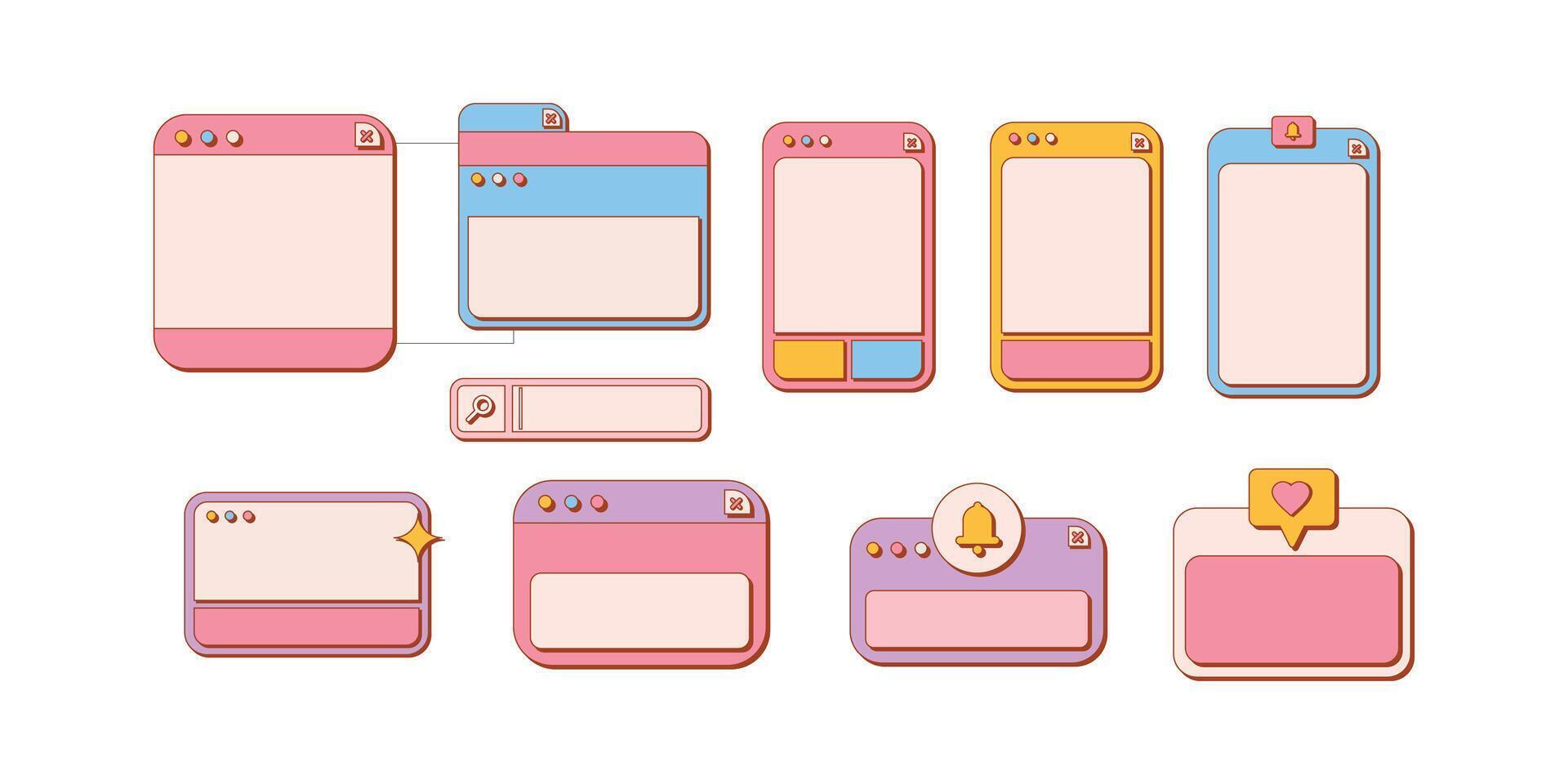 Retro Text Box Illustration vector