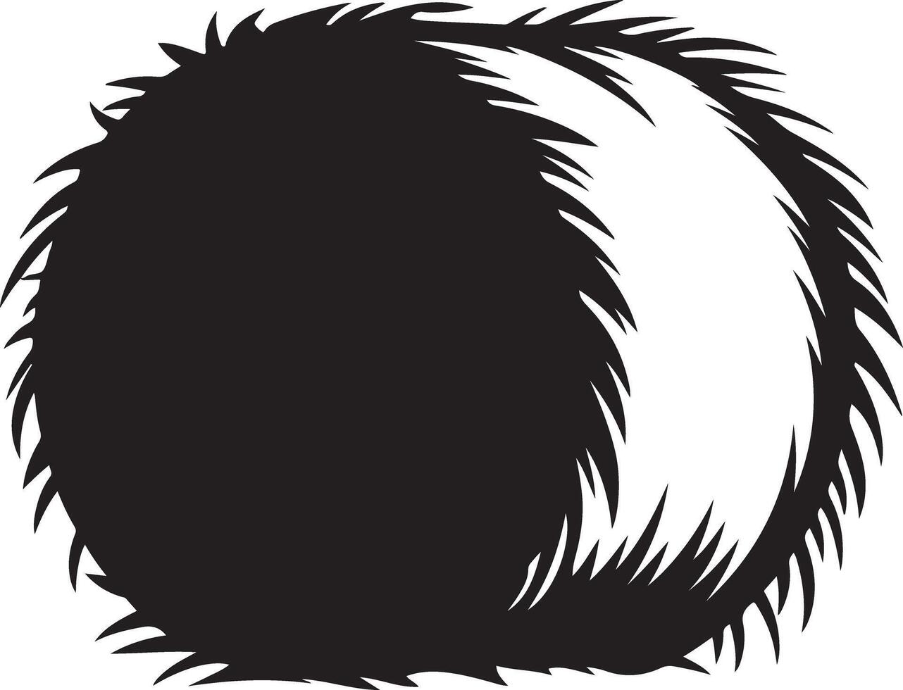 Black Silhouette of Hay Bale vector