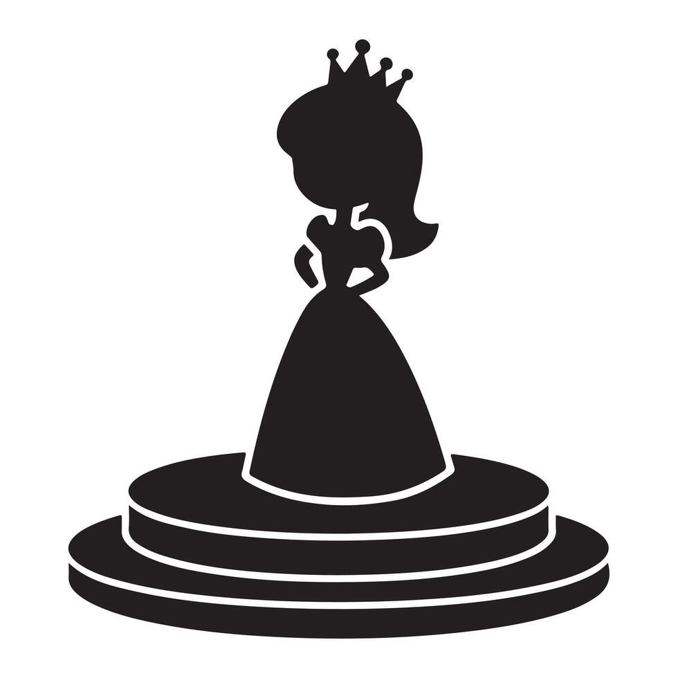 Royal Princess Silhouette Illustration vector