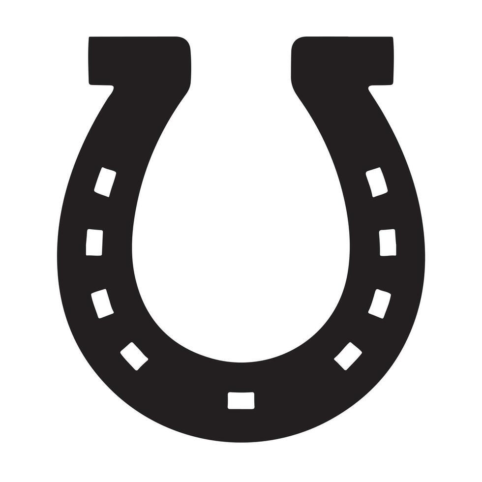 Lucky Charm Horse Shoe Silhouette Graphic vector
