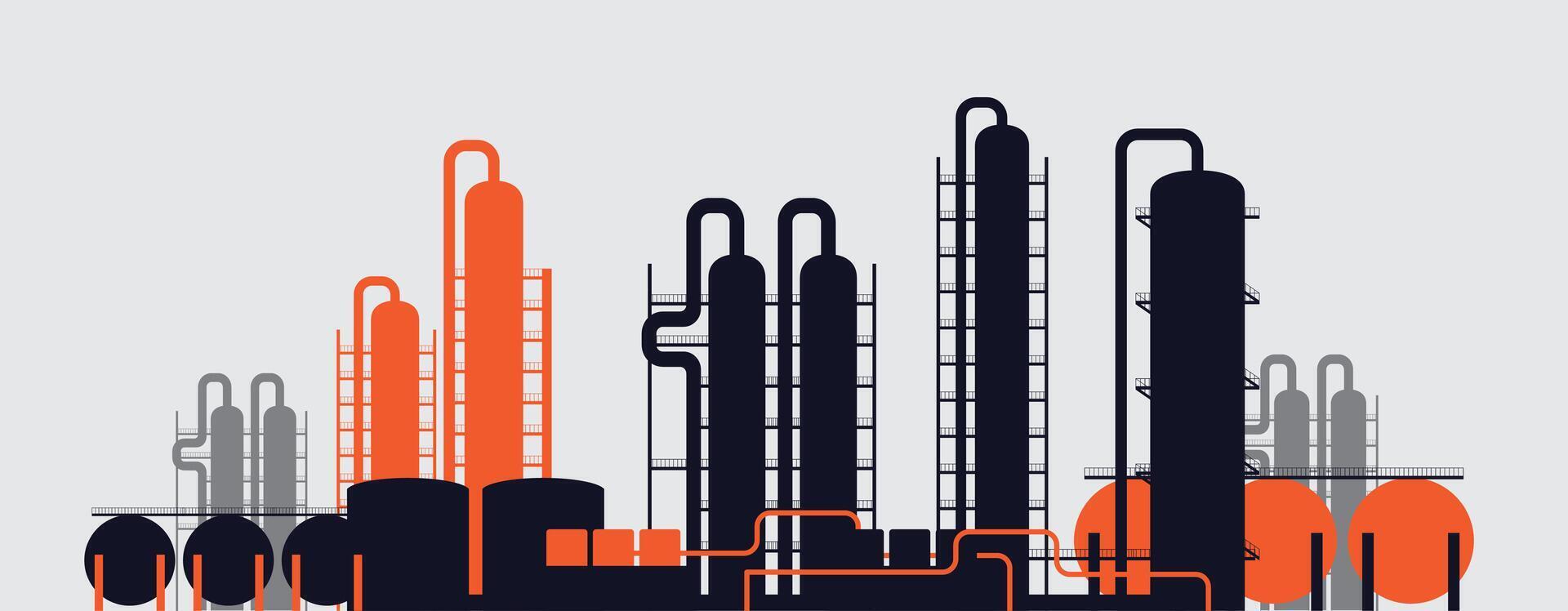 Flat Style Factory vector