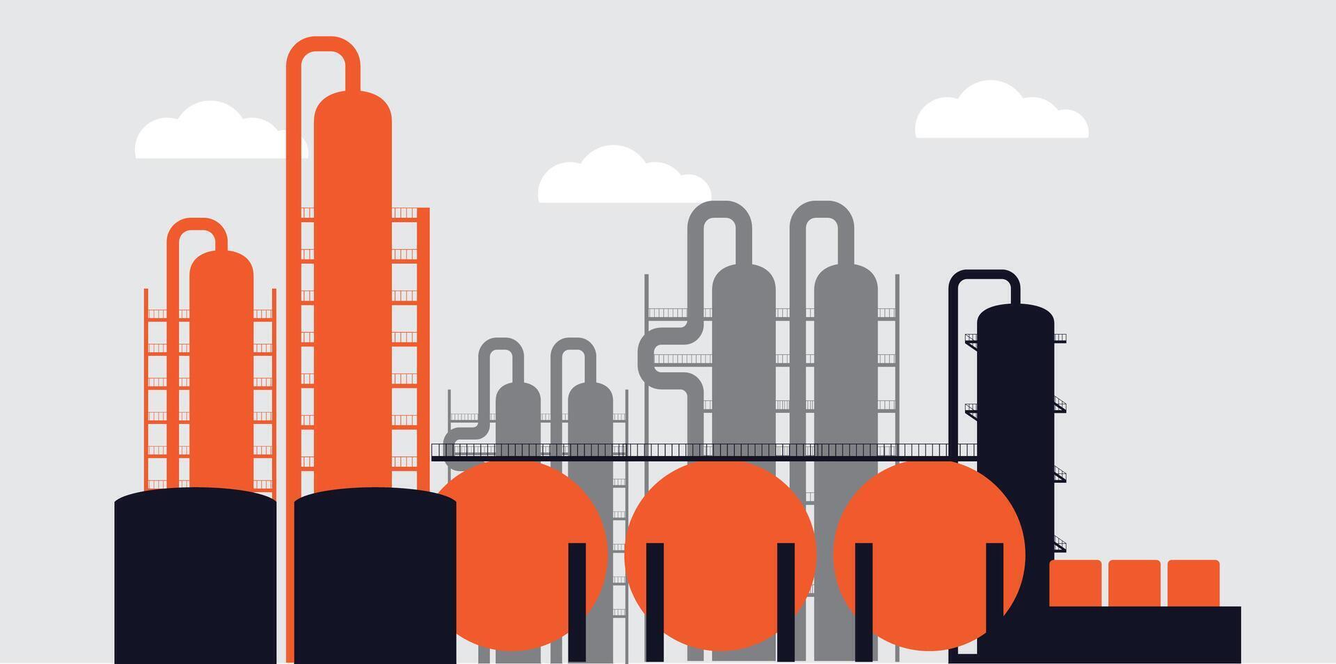 Illustration of Industrial Structures vector