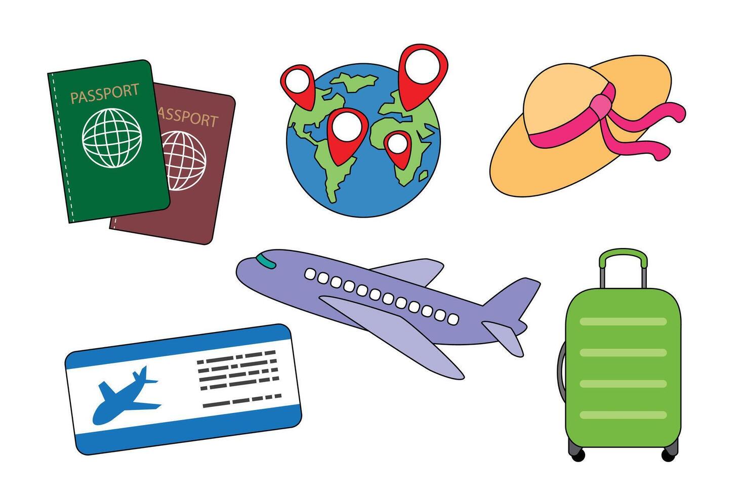 Travel Essentials Icon illustration vector