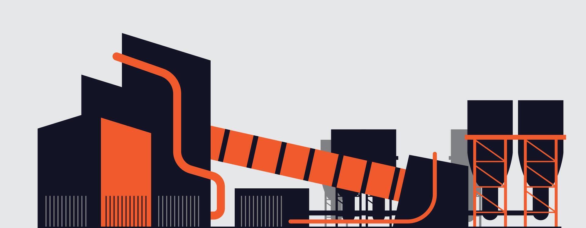 Industrial Zone Infrastructure vector