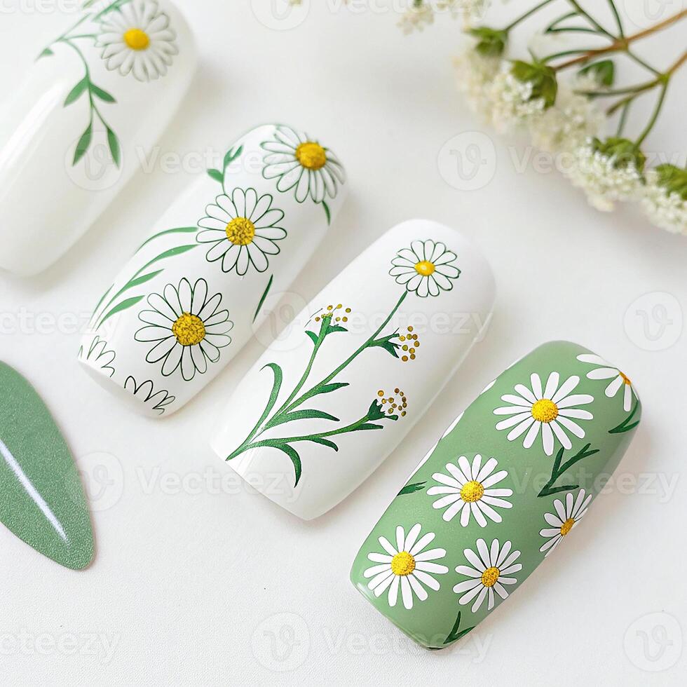 Floral Nail Examples for Spring photo