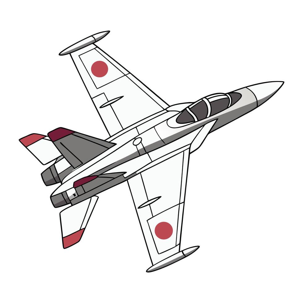Modern fighter jet illustration eps file vector