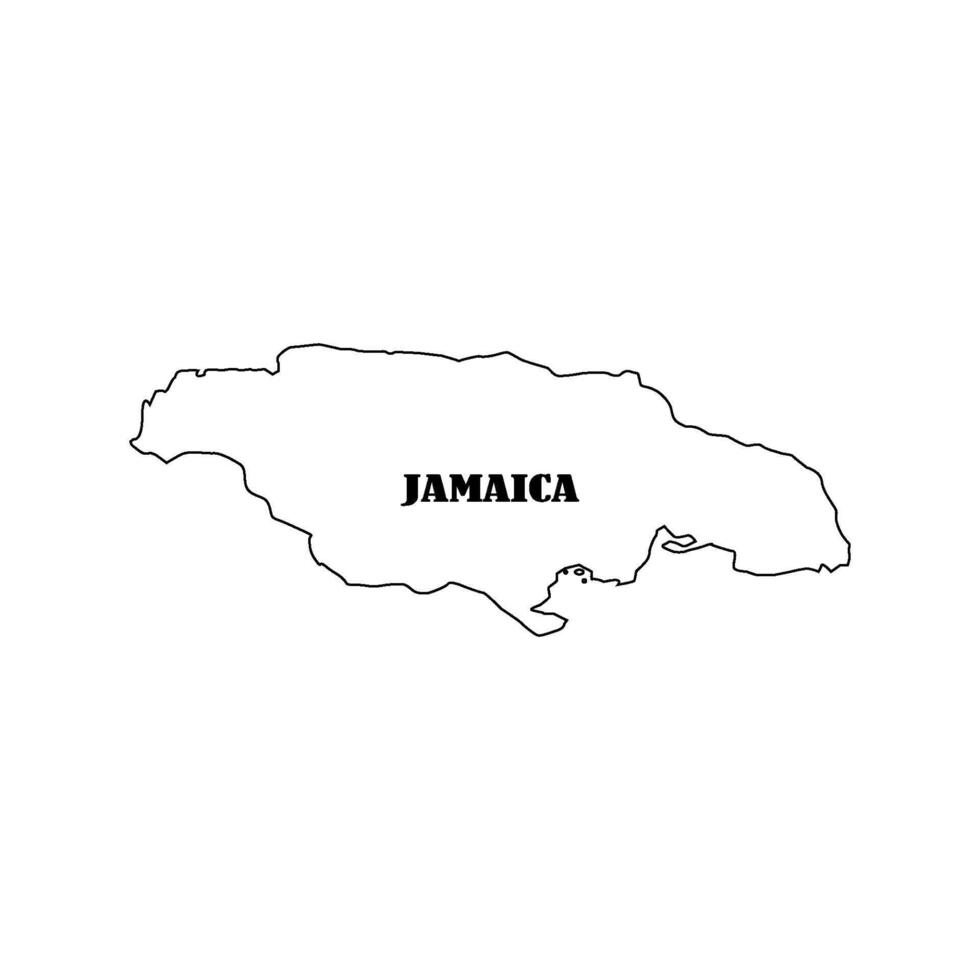 Jamaica country map image icon vector